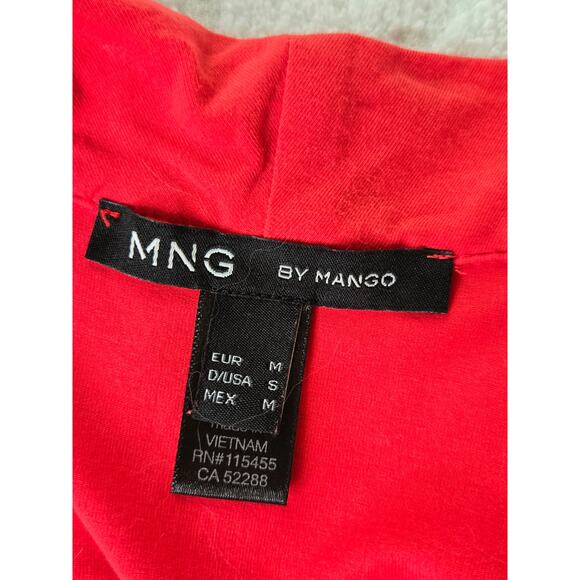 MNG by Mango EUC stretchy mini dress Small fire red orange - Picture 4 of 17